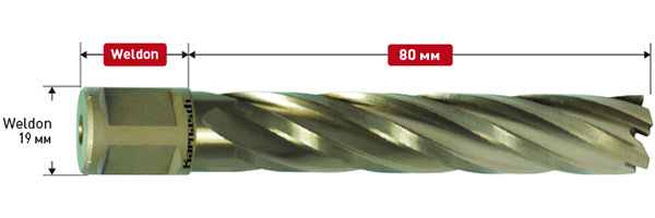 Корончатое сверло GOLD-LINE 18*80 арт. 20.1285U-018
