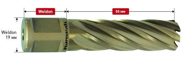 Корончатое сверло GOLD-LINE 16*55 арт. 20.1270U-016
