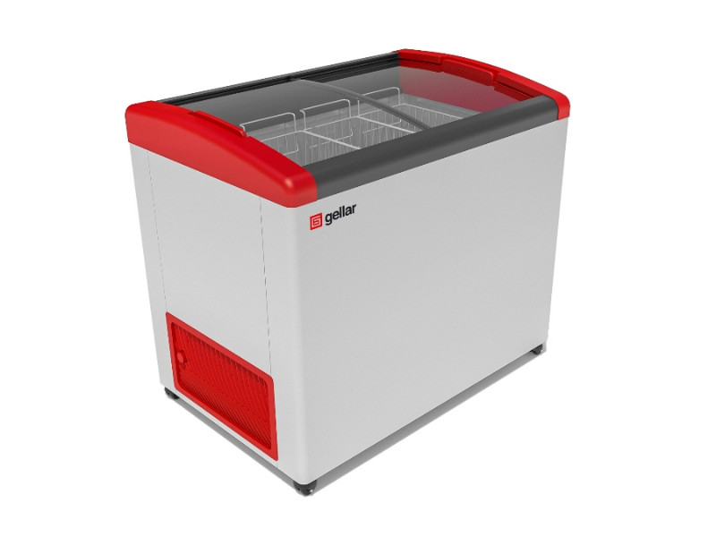 Морозильный ларь с гнутым стеклом Frostor FG 350 E (красный)
