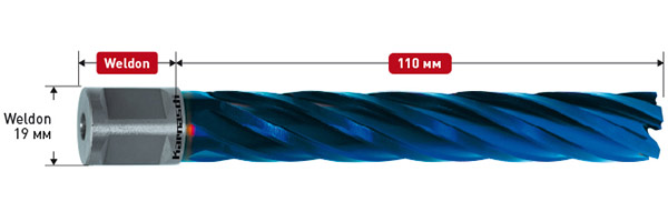 Корончатое сверло BLUE-LINE 23*110 арт. 20.1280-023
