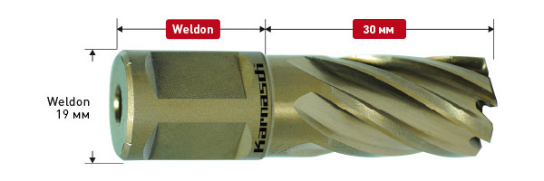 Корончатое сверло GOLD-LINE 12*30 арт. 20.1260U-012
